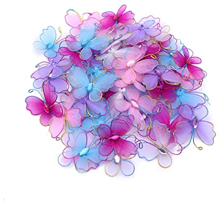 DIKACA Packung 50 Gittergewebe Wanddekoration Für Schlafzimmer Wohnkultur Tischstreuung Wandbehang Diy-handwerk Hochzeitsdekoration Verzierungen Zum Basteln 3d Decke Festival-zubehör