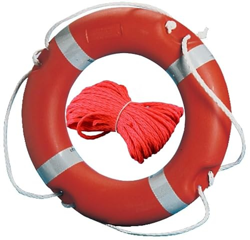 Solas Rettungsring - Rettungsreifen 60 cm ausgeschäumt mit 30 Meter Wurfleine