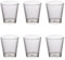 Villa d’Este Home Tivoli Lot de 6 verres à eau en verre 350 ml, motif rayures, Nice
