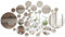 YOPEUC 36 Piezas Espejos Pequeños Decorativos Redondos para Pared, Adhesivos para DIY Decoración Moderna en Sala y Cocina, Acrílico Redondo Pegatinas de Espejo