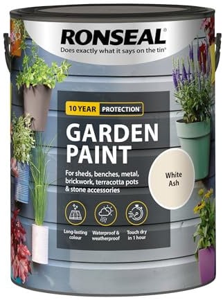 Ronseal Garden Paint (White Ash, 5 Liters)