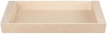 blomus Bambus Tablett KANKYO | Farbe Moonbeam | 46L x 30B x 5H cm | Recyceltes Holztablett in Beige | Rechteckige stilvolle Servierplatte