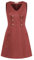 Belle Poque Robe vintage avec col en V et poches pour femme, rose, XL