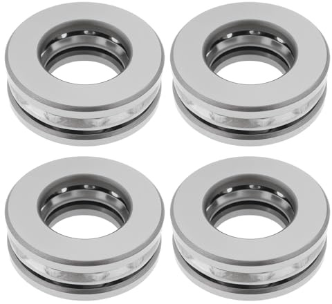 YINETTECH 4 Stück Axial-Rillenkugellager 51204 Axial-Kugellager 20x40x14 Mm Lager Stahl für Ofen-Drehteller-Wagenheber-Pumpe
