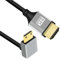 chenyang Câble HDMI 2.1, HDMI mâle vers mini HDMI mâle coudé à 90 degrés vers le bas 8K @ 60 Hz 4K @ 120 Hz 48 Gbps ultra haut débit plaqué or 0,5 m pour TV, moniteur, ordinateur