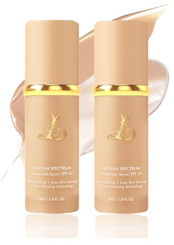 VBEYD - Vielseitige 4-in-1-Make-up-Basis: Diese flüssige Foundation kombiniert Foundation, Sonnenschutzcreme, LSF 50, Concealer und Feuchtigkeitscreme, passt sich automatisch an den Farbton an