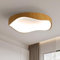 Moderne Led Deckenleuchte,Holz Korn Deckenleuchte Dimmbar Minimalistische mit Fernbedienung,50cm 3000K-6500K Led Deckenlampe Für Wohnzimmer Schlafzimmer Küche Flur