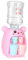 NAMOARLY Dispensador De Agua Mini para Juguete De Fuente De Agua Educativo para Cocinas De Juguetes rol Diseño Kawaii Funciona Jugos y Bebidas Color Rosa