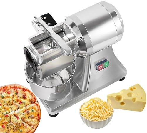 Grattugia elettrica 550W - Grattugia rotante in acciaio inox per formaggio, burro, pane e pangrattato