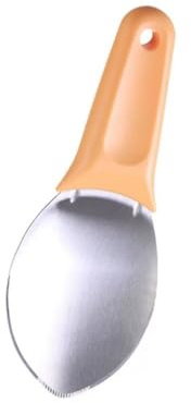 Cuchara para pelar frutas, 2 separadores de carne de mango, cortador de mango multifuncional, cuchara portátil de pulpa, deshuesador y pelador de mango con mango antideslizante