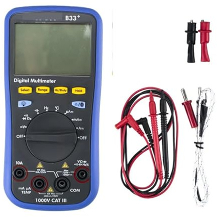 Multimetre Numerique, Multimètre numérique multifonction 3 en 1, enregistreur de données, multimètre et thermomètre avec fonction d'extraction vocale Bluetooth