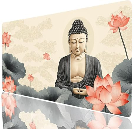 Mouse Mat Zen Large Gaming Mouse Pad 36x16x0.12In, Desk Mat Large as Mousepad for Laptop Desktop Pc Gaming Keyboard Improve Accuracy and Speed, Flower Mousemat for Desk Decor Gifts for Men Model-4360