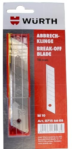 LAME Taglierino ricambi Cutter 07156605 WÜRTH 18mm