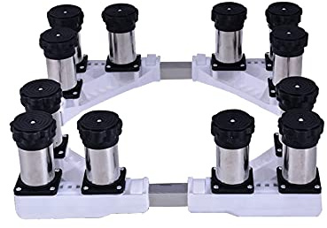 AYCDL Waschmaschinenständer, Stoßdämpfend, Verstellbar, Für Weinkühlschränke, Sockellänge/-Breite 45–65 cm, Ablage Für Trockner Und Kühlschränke, Hohes Fach, Edelstahl