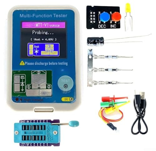 HOHOVYVY MTT-V1 Multimeter Mit ESR-Messgerät Und Transistor Tester Farbdisplay TFT Typ-C Ladeanschluss Infarot Fernbedienungsfunktion Zener-Diodenprüfung