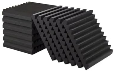Schallschutzplatten Schalldichte Schaumstoffplatten mit hoher Dichte, selbstklebend, schallabsorbierend, Wandaufkleber, Büro, Schalldämmung, Baumwolle, Heimdekoration, 30 x 30 cm, 8 Stück