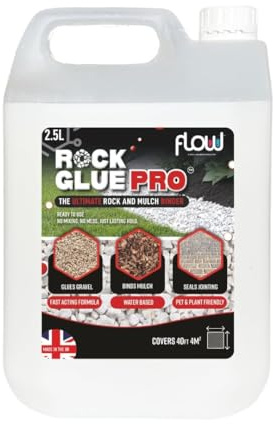 2.5L Heavy Duty Gravel Glue Binder for Paths, Stones & Pebbles | Spray & mix, For gravel & slate, Mulch stabiliser, Landscaping use, Outdoor resin, Stabilising Resin, Rock Glue For Gravel