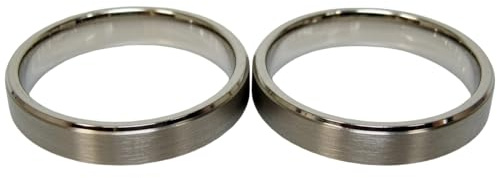 Pure Saturn Handcrafted Iron Ring Shani Real Black Horse Shoe Ring, Iron, Set of 2