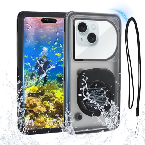 FainFun Custodia Impermeabile Smartphone Waterproof, IPX8 6,95 in Cover Cellulare Subacquea, per Immersioni, Surf, Nuoto e Altre Attività Acquatiche, Preparare gli Accessori per le Vacanze (Nero)