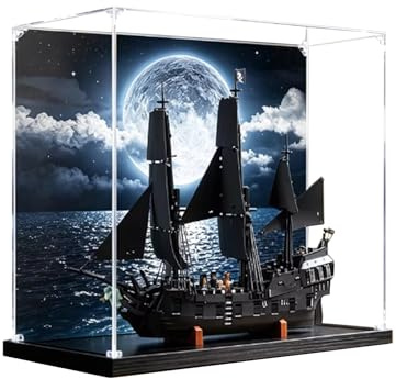 Wandmontierte Acryl-Vitrine für Lego 10365 Black Pearl Bauset, Staubdichte Transparente Box - Nur Vitrine, Schaukasten Kompatibel mit Lego 10365