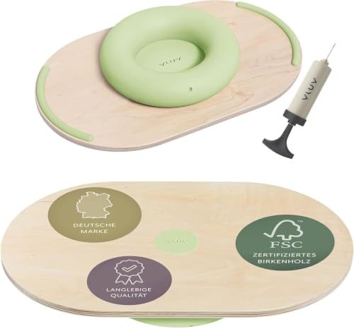 VLUV® VIPPA Balance Board aus Holz - Balanceboard für Stehschreibtisch