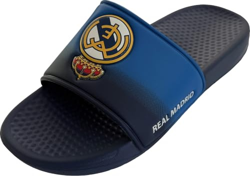 Real Madrid - Claquetas oficiales para hombre, poliéster y goma, colección | Autenticidad garantizada.