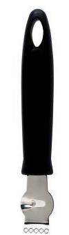 Kitchen Cookshop Black Handled Stainless Steel Canelle Bladed Zester