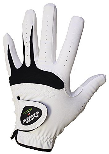 Herren Allwetter-Synthetik und Cabretta-Leder Golf Handschuhe (für Rechtshänder Golfer) erhältlich in verschiedenen Größen, weiß