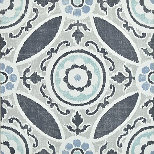 WallPops FP2484 Sienna Lot de 10 carreaux de sol autocollants Bleu 30,5 x 30,5 cm