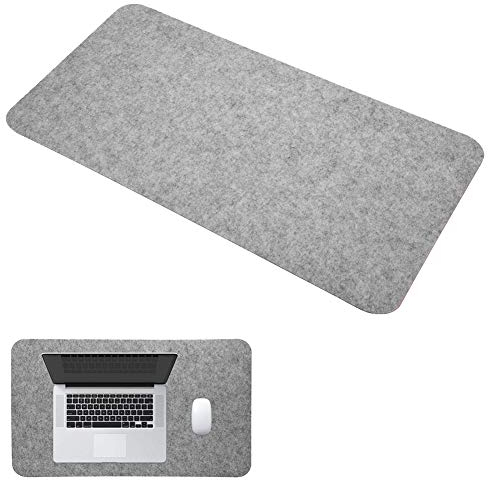 Tapis De Souris Feutre Large Desk Mat Tapis De Souris Antistatique De Premiére Qualité Pour Ordinateur Portable Ordinateur De Bureau Et Bureau 68X33Cm(Light Gray)