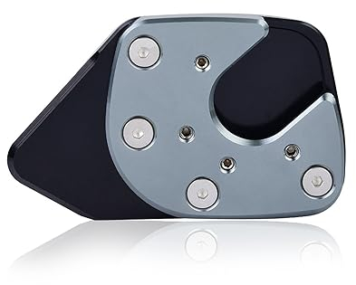 Motorrad Seitenständer Pad, Fydun Motorrad Anti Rutsch Fuß Seitenständer Kickstand Extension Pad Vergrößern für NC750X X-ADV 2017-2019(Amber Gray)