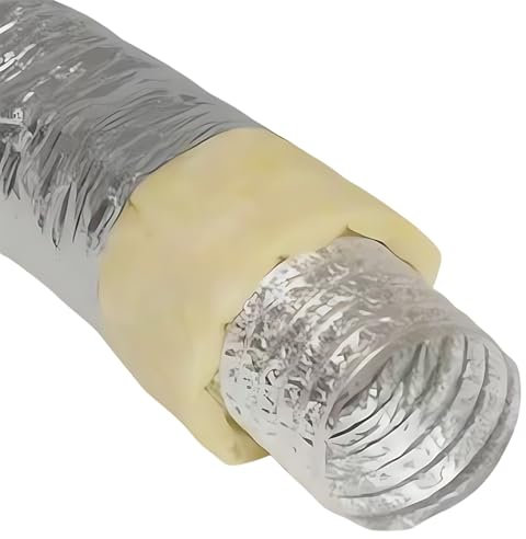 Manguera de Aire Isoflex Aislada 400 mm 1 Metro - Tubo Flexible de Ventilación y Aire Acondicionado Con Aislamiento Acústico