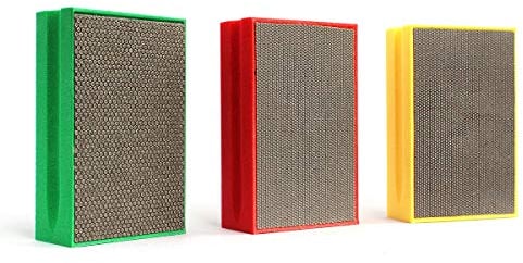 Z-LEAP Diamant-Handpolierpads, 3-teiliges Set für Granit, Marmor, Beton, Glas, Schleifblock