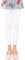 L&K-II 3/4 Enfants Filles Collants d'été sans Pieds Collants de Ballet Collants de Danse 40 den Opaque Microfibre coloré 27252 Blanc 122/128
