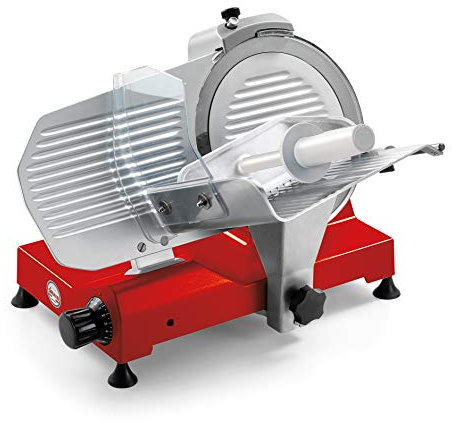 SIRMAN | Affettatrice inclinata per uso domestico Modello SMART lama in acciaio diametro Ø 250 mm inclinata 25° (Rossa)