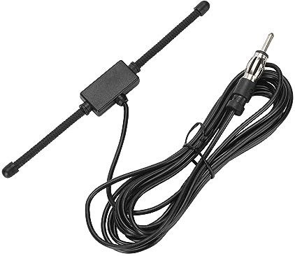 RedYutou Universal Stereo Car Antenna AM FM Radio Antenna Car Adhesive Hidden Patch Antenna Truck Car Radio Antenna 10ft DIN Plug Connector