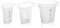BranQ - Home essential -ein Set mit drei universellen Messbechern mit Fassungsvermögen 0,25+ 0,5+1L, Ideal als Küchenhelfer und Back Zubehör - BPA-frei Kunststoff PP Transparent