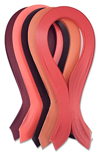 CrafTreat Rote Quilling Papierstreifen zum Basteln – 500 Quilling-Papierstreifen 5 mm – Quilling-Papierstreifen-Set – Basteln – Quilling-Kunst – Quilling-Bastelset – Fotorahmen und Scrapbooking