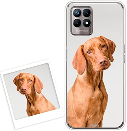 P Pevita Realme 8i Hülle personalisiert mit Foto. Handyhülle aus Silikon selbst gestalten Realme 8i. Geschenke personalisiert für Frauen, Valentinstag, Weihnachten