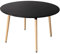 Happy Garden Mesa de Comedor Redonda Martha 120cm Negra. Mesa de Comedor Redonda de Estilo escandinavo para 4 Personas.