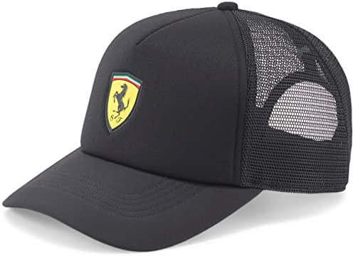 Puma - Unisex Ferrari Sptwr Race Trucker Cap, Color Puma Black, Size: O/S