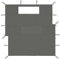 Tidyard 2 pz Pareti,per Gazebo,da Giardino,con Finestre,Tessuto PVC,Antracite,435x210 cm,Tende Laterali per Gazebo,Parete Laterale per Gazebo