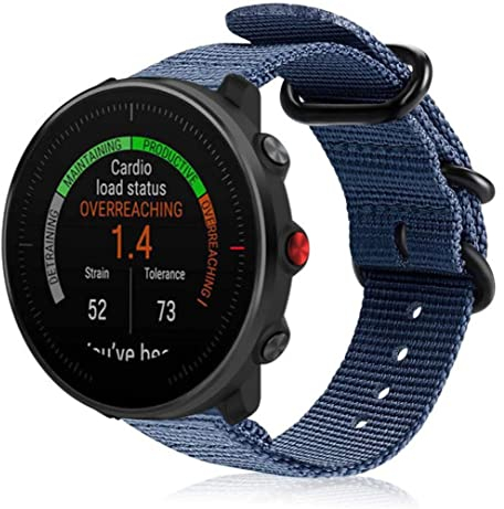 Strap-it Nylonarmband - kompatibel mit - Polar Vantage M - Armband - Blau - fur Grit X - Grit X Pro - Vantage V3 - Vantage M2