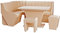 Rodnik Eckbankgruppe Arizona beige Kunstleder, Essecke, Essgruppe, Eckbank, Esstisch ausziehbar, Hocker (4 TLG. Komplett-Set)