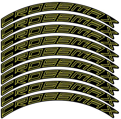 DOVPOD Fahrrad-Rad-Aufkleber Ma-vic Crossmax SL R MTB-Rad-Aufkleber, Breite 23 Mm, Fahrrad-Rad-Aufkleber, Fahrrad-Aufkleber for Zwei Räder, MTB-Felgenaufkleber (Color : 29er Yellow)