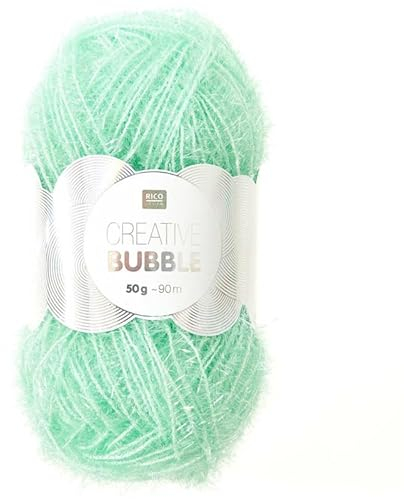 Rico Design Creative Bubble Strickgarn, synthetisch, 50 g, Aquamarin