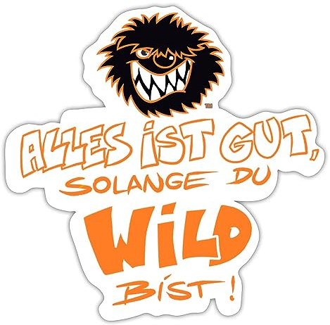 Spreadshirt Die Wilden Kerle Spruch Motto mit Logo Sticker, max. 10 x 10 cm, 10 x 10 cm, Mattweiß
