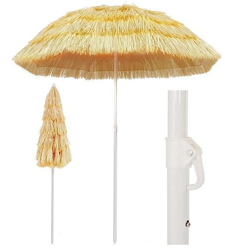 SKM Strandschirm Natur 180 cm Hawaii Style, Weight: 2.15 kg, 44547