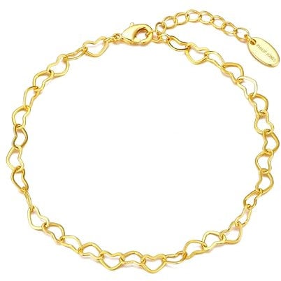 Philip Jones Gold Plated Heart Link Bracelet