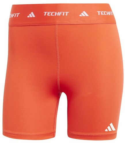 adidas adidas TECHFIT Short Leggings, Damen Strumpfhose, bright red,